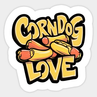 Corndog Love Design Sticker